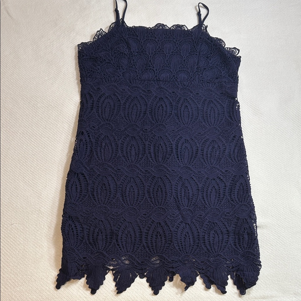 Charlotte Russe Navy Lace Mini Dress